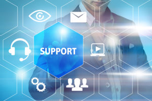 Business,,Technology,,Internet,And,Networking,Concept,-,Businessman,Pressing,Customer